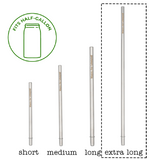Individual Stainless Steel & Glass Straws for Mason Jars