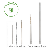 Individual Stainless Steel & Glass Straws for Mason Jars