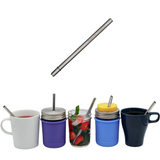 Individual Stainless Steel & Glass Straws for Mason Jars