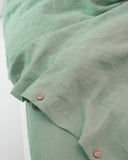 Matcha green linen duvet cover