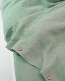 Matcha green linen duvet cover set (3 pcs)
