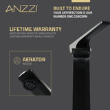 ANZZI Contemporary Vessel Sink Faucet, Single Hole High Arc Spout (9.41" H), 1.2 GPM Water-Saving, Durable Brass Construction, Rhino-Alloy Certified, Various Finishes