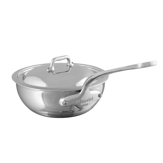Mauviel M'COOK 5-Ply Chef Pan With lid, Cast Stainless Steel Handle