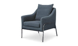 Archer Accent Chair Slate Blue Linen Blend