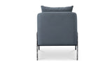 Archer Accent Chair Slate Blue Linen Blend