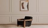 Garnet Lounge Chair Charcoal Wool Blend
