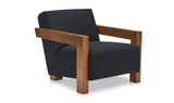 Garnet Lounge Chair Charcoal Wool Blend