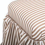 Gertrude Striped Performance Linen Skirted Ottoman