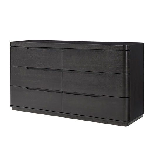 Silvius 6-Drawer Dresser-CHARCOAL