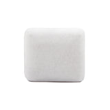 Arezza Stone White Contract-Grade Basketweave Chenille Ottoman