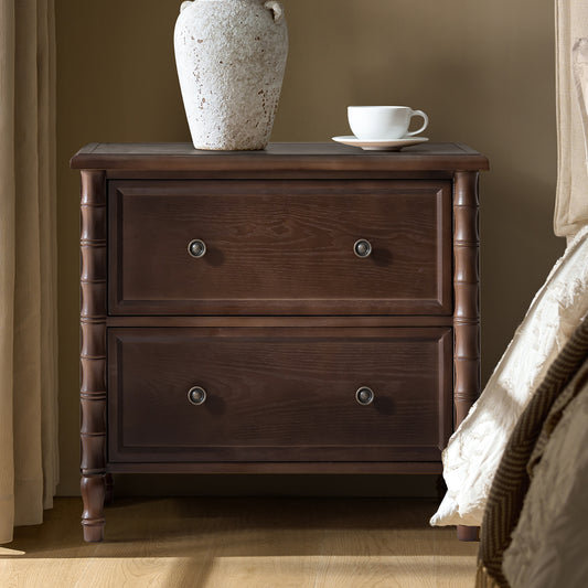 Carol 26"Tall 2-Drawer Nightstand