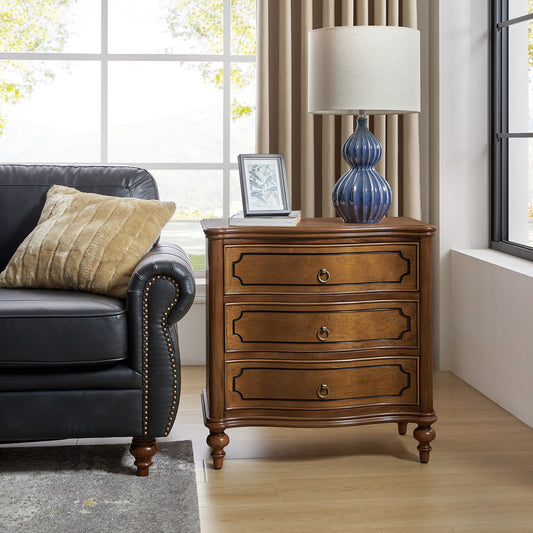 Alois 3-Drawer Nightstand