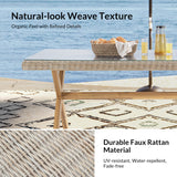 Abrienda rectangular wicker dining table