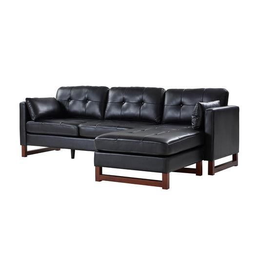 Amando Genuine Leather Reversible Sectional