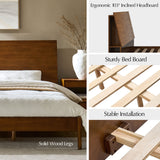Claus Solid Wood Platform King Bed