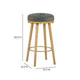 Oodle Performance Vegan Mohair Bar and Counter Stool