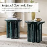 Mycale End Table-DARK GREEN