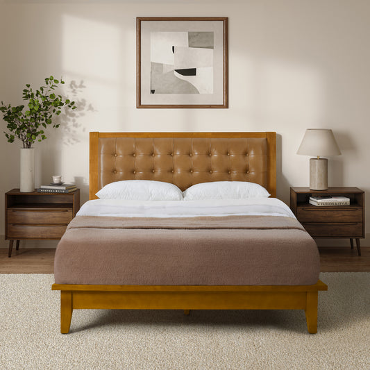 Walter Solid Wood Platform Queen Bed