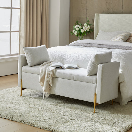 Arrigo Upholstered Flip Top Storage Bench