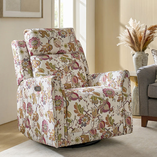 Alfons Swivel And Rocker Power Recliner With Headrest