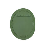 Orpheus 22"X28" Ribbed Forest Green Fiberglass Thick Wall Mirror