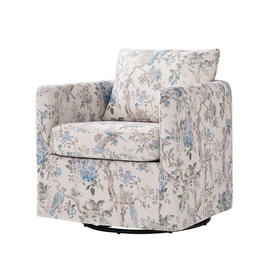 Armando Slipcovered Swivel Chair