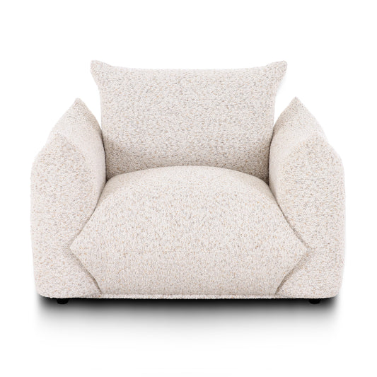 Saint Tropez Nubby Fabric Armchair in Sand