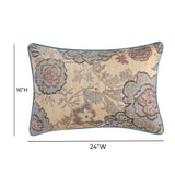 Taman 24"X16" Cotton Accent Pillow in Spring Florals