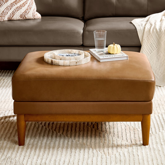Erauso Genuine Leather ottoman