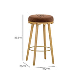 Oodle Performance Vegan Mohair Bar and Counter Stool