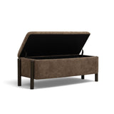 Abby 52" Nubby Fabric Storage Bench