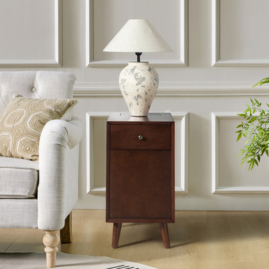 Mitch End Table with Storage and Built-In Outlets