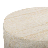 Roxanne Faux Travertine Indoor/Outdoor Concrete Side Table