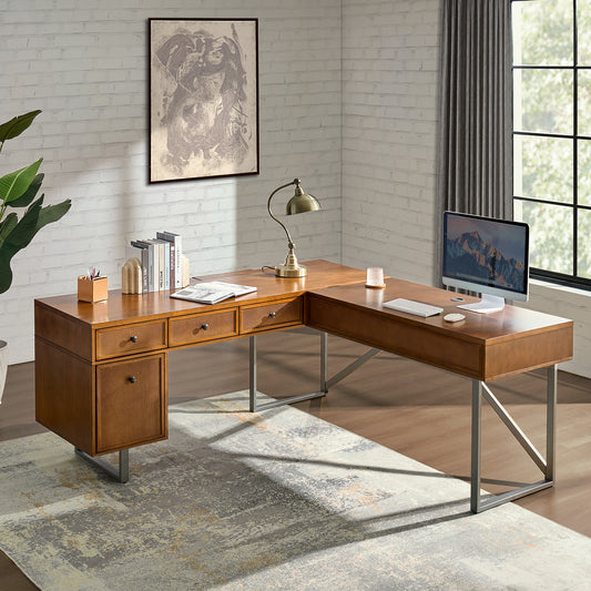 Alfons L Shape Lift Top Office Desk