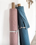 Striped in sand medium weight linen fabric (180 g/m2)