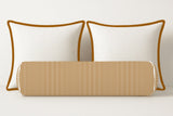 Ticking Stripe Velvet Bolster Pillow Cover