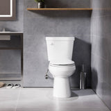 12 inch 2-pieces 1.28 GPF Siphon Ceramic Toilet in White Soft Close Seat with ADA height Included