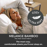 Melange Bamboo Bed Sheets - Snow