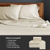 Melange Bamboo Bed Sheets - Sand