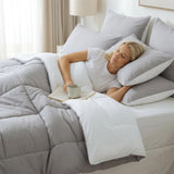Reversible Cooling Pillowcase (2-Pack) Gray