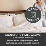Melange Bamboo Bed Sheets - Snow