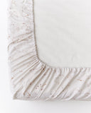 Memory garden print linen fitted sheet