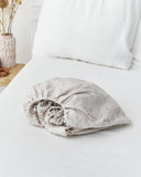 Memory garden print linen fitted sheet
