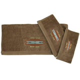 Mesa 3PC Bath Towel Set, Mocha, 2 MOQ