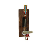 Metal Arrow & Wood Pillar Wall Sconce, 4 MOQ