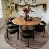 Mia Velvet Dining Chair with Arms (Set of 6)