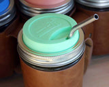 Combo 6 Pack Thin Bent Stainless Steel Straws for Mason Jars