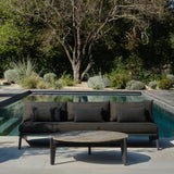 MLB Aluminum 3 Seat Armless Sofa