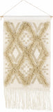 Malay Cream Diamond Fringe Wall Hanging - Clearance