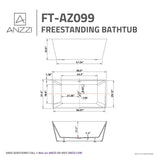 Zenith Series 5.58 ft. Freestanding Bathtub in White